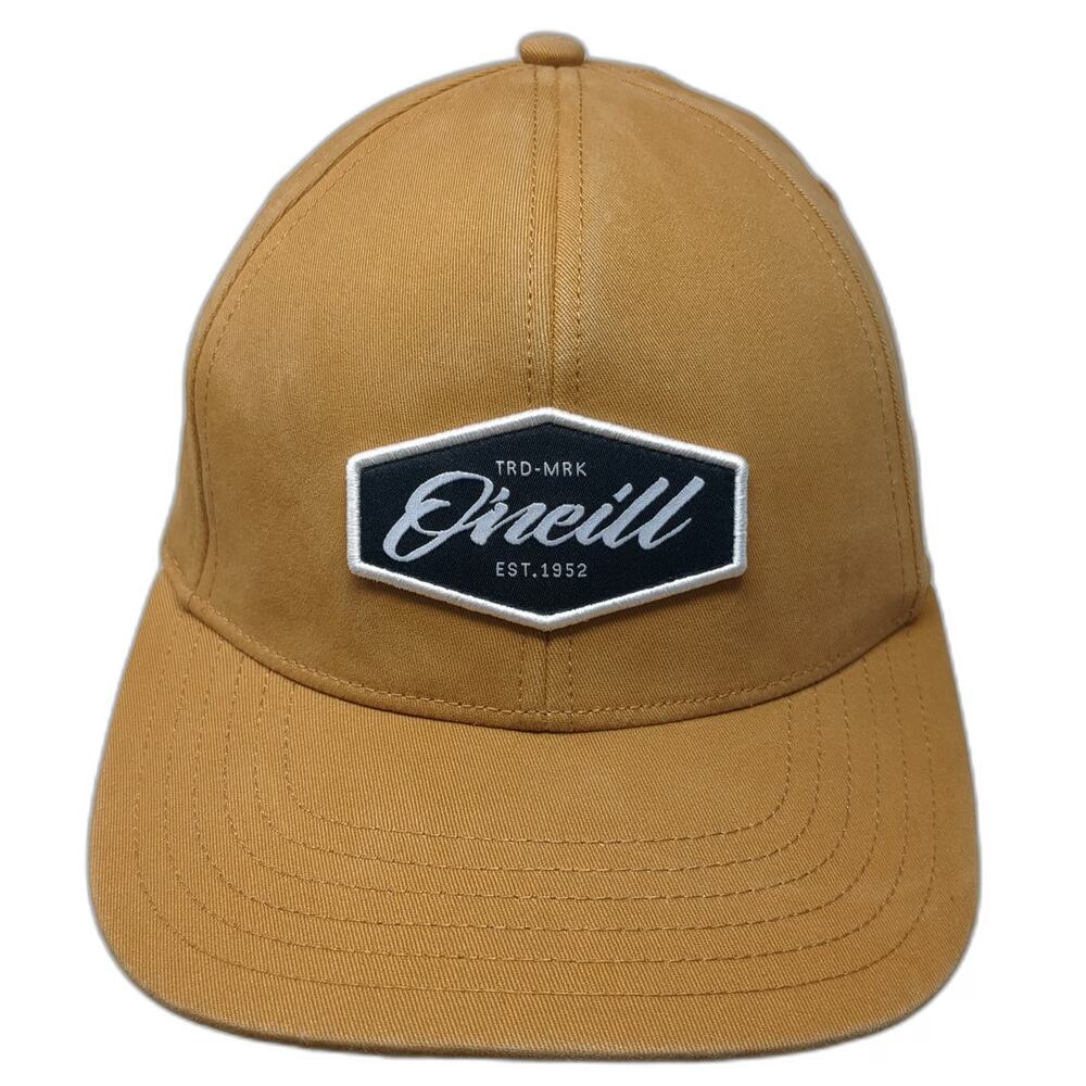 O'Neill Baseball Cap Brown XL Fitted Patch Embroidered 6-Panel Stretch Fit Hat